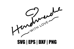 Hand Drawn Handmade With Love SVG EPS DXF PNG Files Product Image 4