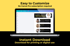 Client Testimonial Template Canva, Customer Review Design Product Image 4
