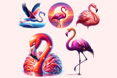 Flamingo Clipart PNG Bundle Product Image 4
