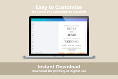 Minimalist Floral Wedding Invitation Canva Template Product Image 4