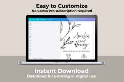 Minimalist Wedding Invitation Canva Template Product Image 4