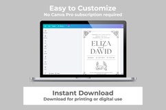 Minimalist Wedding Invitation Canva Template Product Image 4