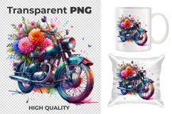 Bike With Flowers PNG Sublimation Product Image 1