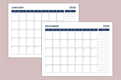 2026 landscape Monthly Calendar Canva Templates Product Image 4