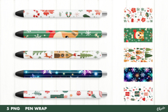 Christmas Pen Wraps. Sublimation Pen Wrap Product Image 1