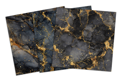 Black &amp; Gold Glitter Marble Texture Seamless Pat Product Image 4