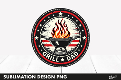 4th of July BBQ Sublimation PNG, Grill Master PNG Product Image 1