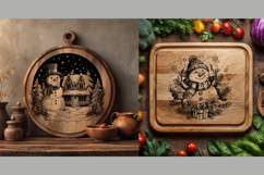Snowman SVG | Winter Laser Engraving Design Product Image 4
