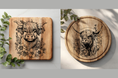 Highland Cow Laser Engraving Files Product Image 4