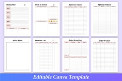 Editable Side Hustle Planner Canva Kdp Interior Product Image 4