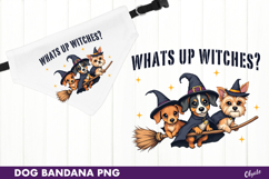 Bandana Dog Sublimation PNG. Halloween Dog Quote PNG Product Image 1