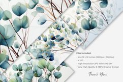 Watercolor Leaves Digital Paper Product Image 4