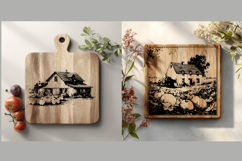 Farmhouse Cutting Board Laser Engraving File Product Image 4