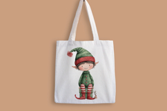 Watercolor Christmas ELF Clipart Bundle Product Image 4