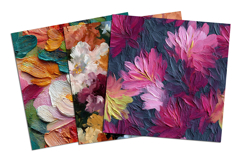 Oil paint Floral Texture Seamless Patter and Digital Paper Product Image 4