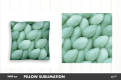 Pillow Faux Yarn Style Sublimation PNG, Crochet Pillow PNG Product Image 1