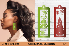 Earrings Christmas SVG, EPS, PNG Product Image 1