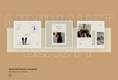 Minimalist Beauty Instagram Post &amp; Story PSD Product Image 5