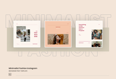 Minimalist Fashion Instagram Post &amp; Story PSD Product Image 5