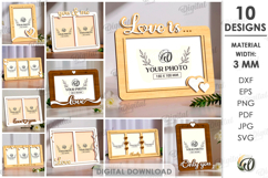 Minimalist Photo Frames Bundle Laser Cut. Picture Frame SVG Product Image 1