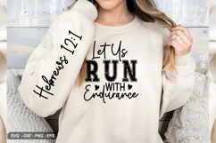 Let Us Run With Endurance - Christian Sleeve T-Shirt Design Product Image 3