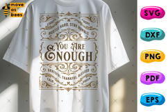 You&#039;re Enough Svg, Png, Motivational, Positive Shirt Svg Product Image 1
