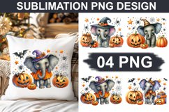 Halloween Elephant - Pillow Sublimation PNG Design Product Image 1
