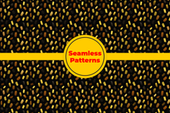 Black and Gold Brush Strokes Seamless Pattern Product Image 5