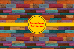 Colorful Wood Plank Seamless Pattern and Digital Paper Product Image 5