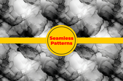 Black and White Alcohol Ink Seamless Pattern Product Image 5