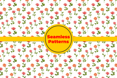 Watercolor Minimal Rose Seamless Pattern and Digital paper Product Image 5
