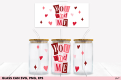 Valentine’s Day 16 OZ Glass Can Wrap SVG, PNG, EPS Product Image 1