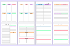 2026 Anxiety Relief &amp; Wellness Journal Canva Templates Product Image 5