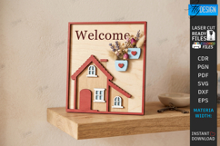 Miniature Welcome Sign Plaque Laser Cut Bundle | 3D Layered Product Image 8