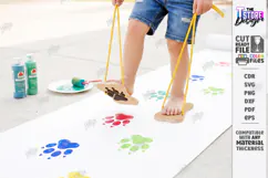 Childrens Feet Stilts Laser Cut | Footprint SVG | Kids Laser Product Image 1