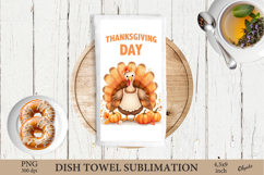 Thanksgiving Dish Towel. Turkey Dish Towel PNG Product Image 1