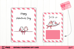 Valentine Gift Card Sublimation, Valentines Day Greeting Product Image 1