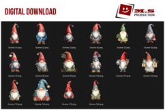 Watercolor Christmas Gnomes Clipart Bundle Product Image 5