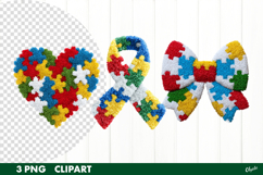 Faux Yarn Autism Sublimation, Autism Clipart PNG Product Image 1