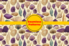Seashell Seamless Pattern and Digital Paper Design Product Image 5