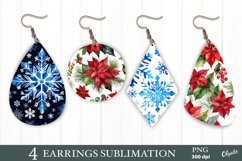 Christmas Earring Sublimation. Earring Sublimation Design PN Product Image 1