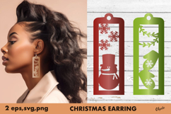 Earrings Christmas SVG, EPS, PNG Product Image 1