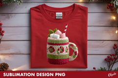 Knitting Coffee, Cappuccino PNG, Christmas Tshirt PNG Product Image 1
