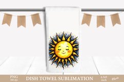 Celestial  Dish Towel Sublimation. Cute Magic Sun PNG Product Image 1