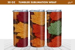 Cozy Fall Crochet Tumbler Wrap. Knitting Leaves Tumbler Product Image 1