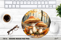 Mushrooms Mouse Pad, Round Mouse Pad PNG Product Image 1