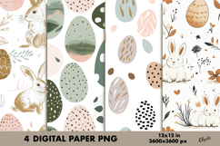 Easter Digital Paper PNG, Easter Background PNG Product Image 1