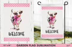Funny Valentine Cow Garden Flag PNG Product Image 1