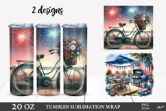 Independence Day Vintage Tumbler Wrap. 4th Of July 20 OZ Product Image 1