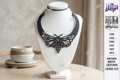 Gothic Leather Necklace Laser Cut | Leather Jewelry | Choker Product Image 1